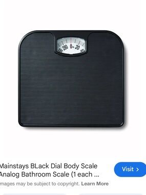 Black Analog Bathroom Scale